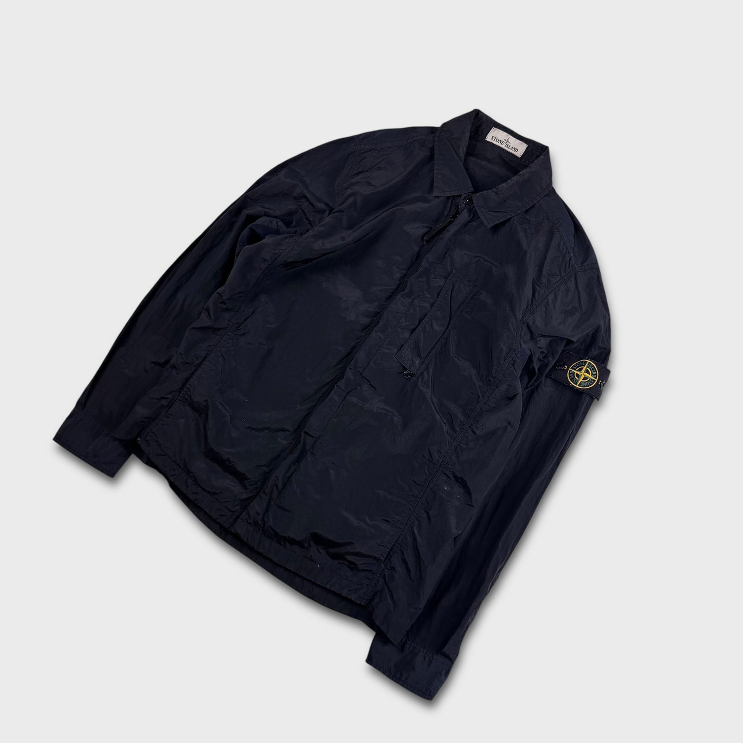 Stone Island Black Nylon Metal Overshirt M