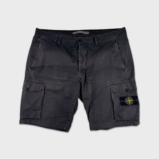 Stone Island Washed Black Cargo Shorts W40