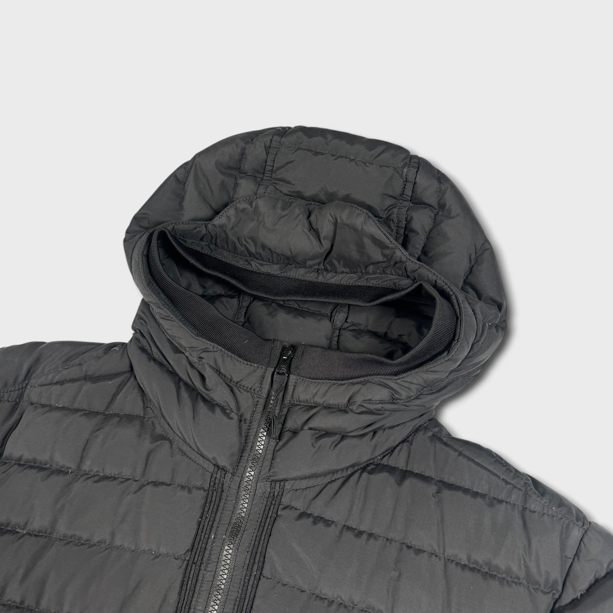 Stone Island Black O-Cotton R-Nylon Tela Puffer Jacket XL