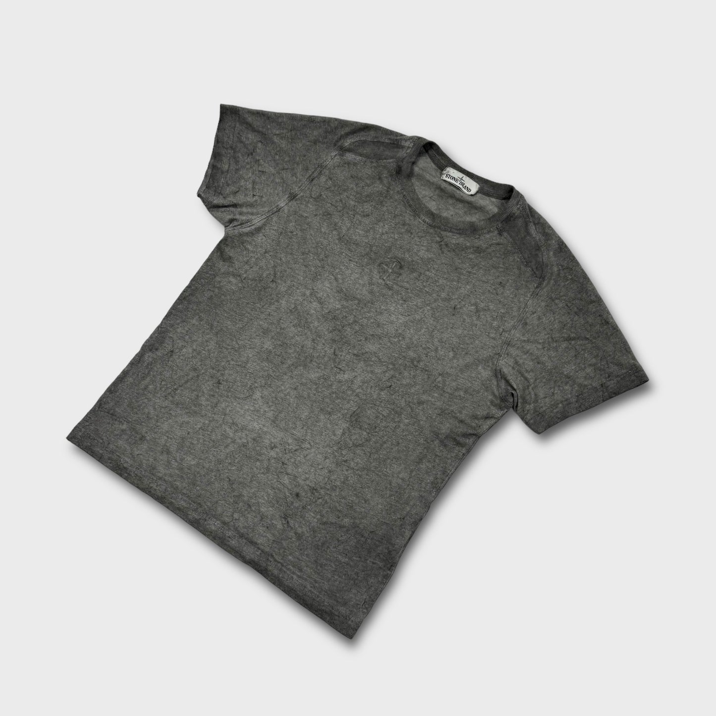 Stone Island Grey Dust Logo T-Shirt S