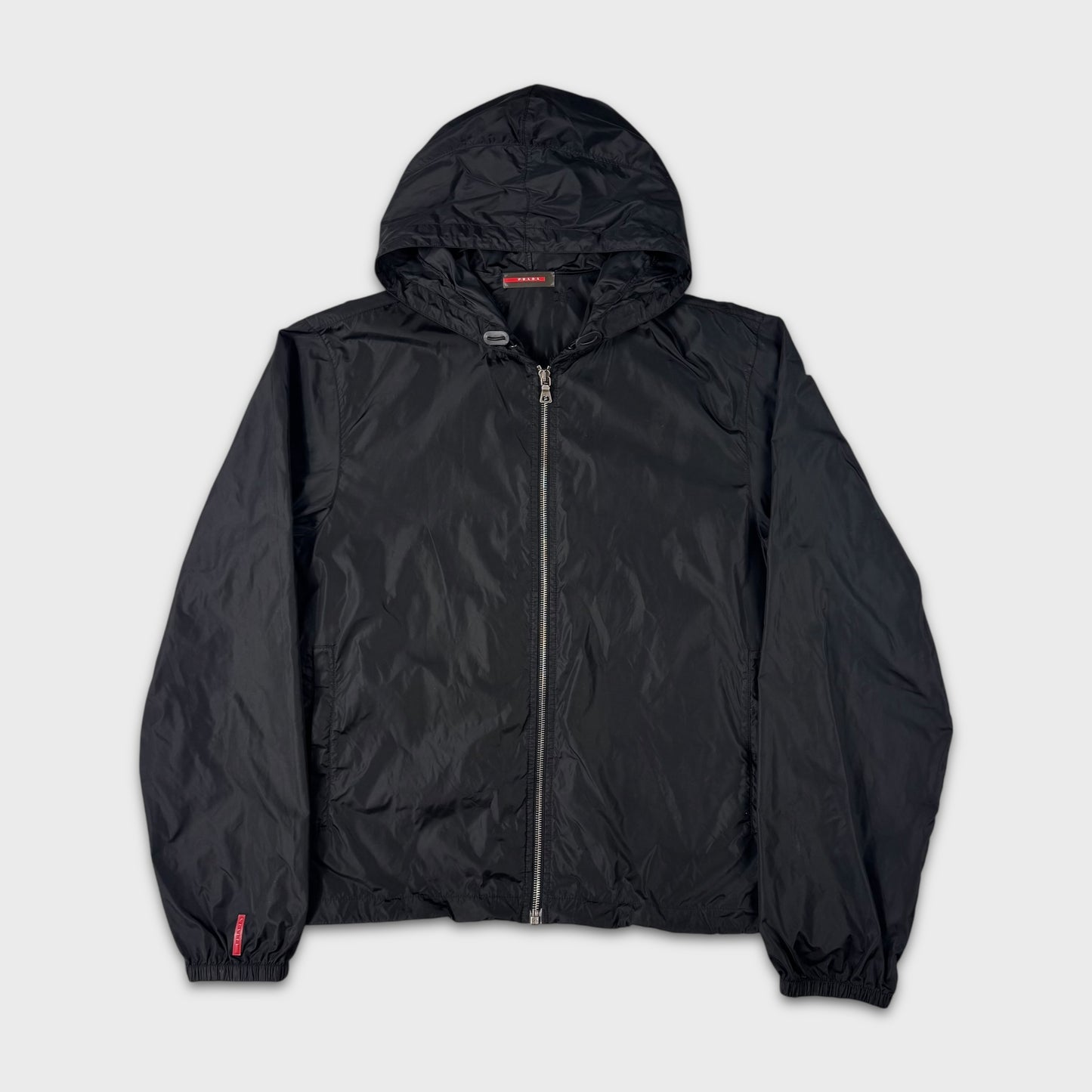 Prada Sport Black Nylon Windbreaker Jacket L