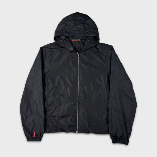 Prada Sport Black Nylon Windbreaker Jacket L
