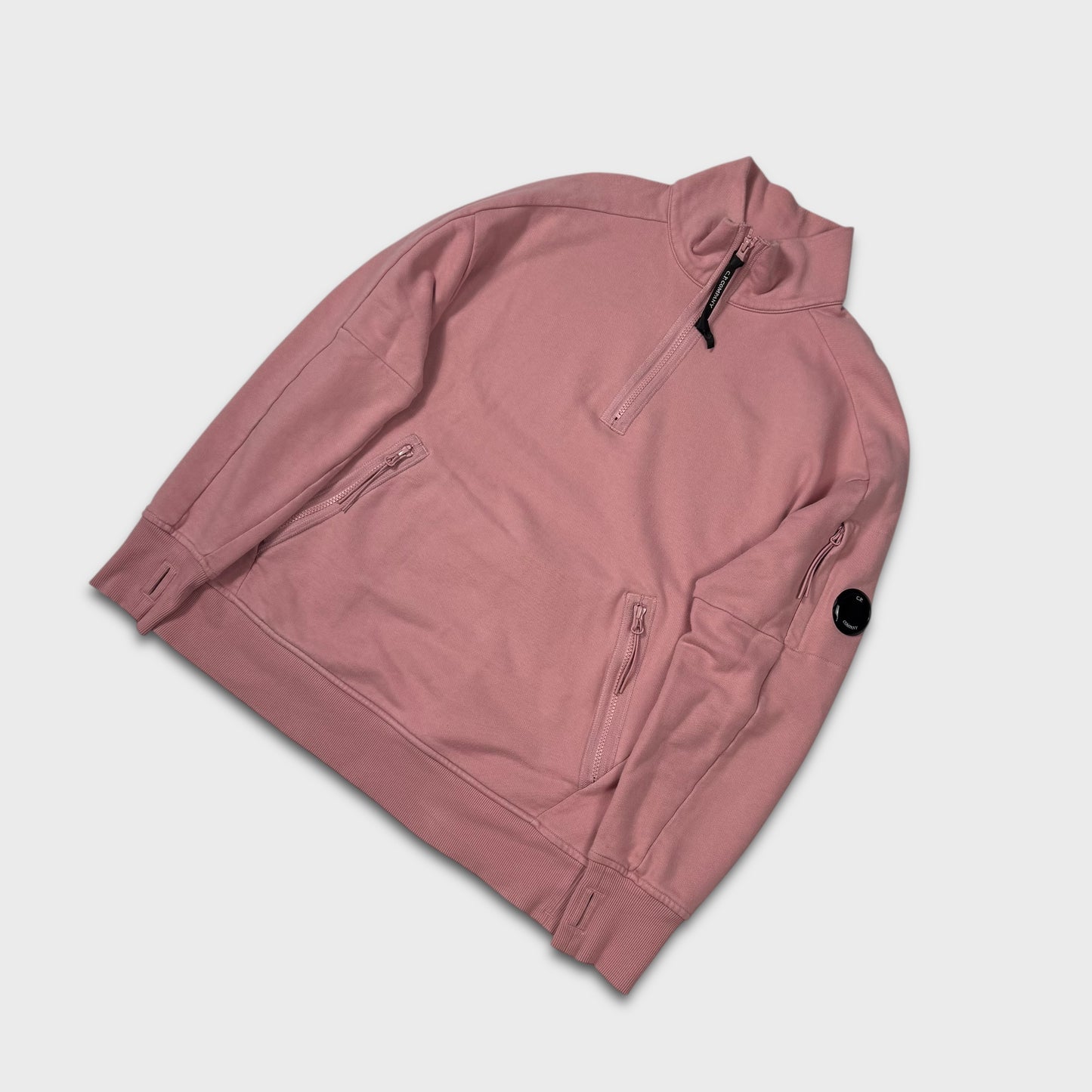 CP Company Pink Quarter Zip Sweatshirt M