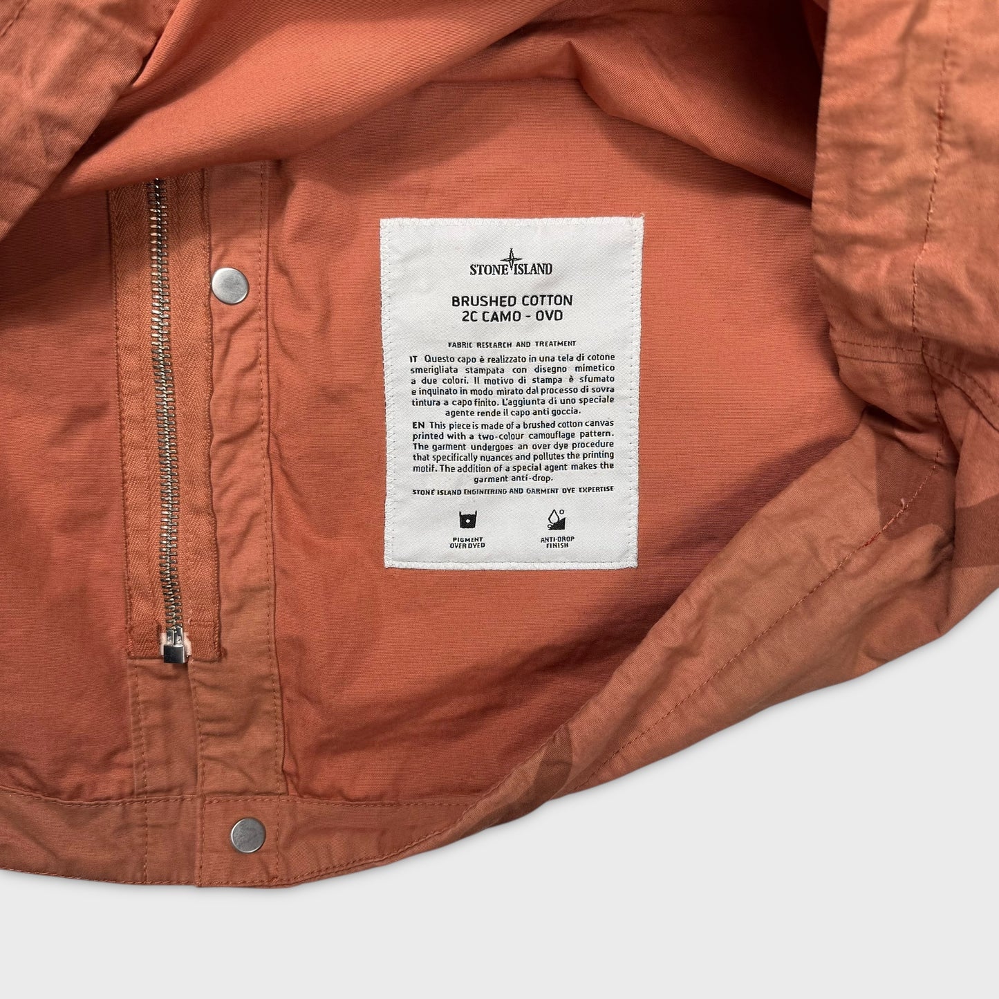 Stone Island x Supreme Brushed 2C Camo Riot Mask Jacket S