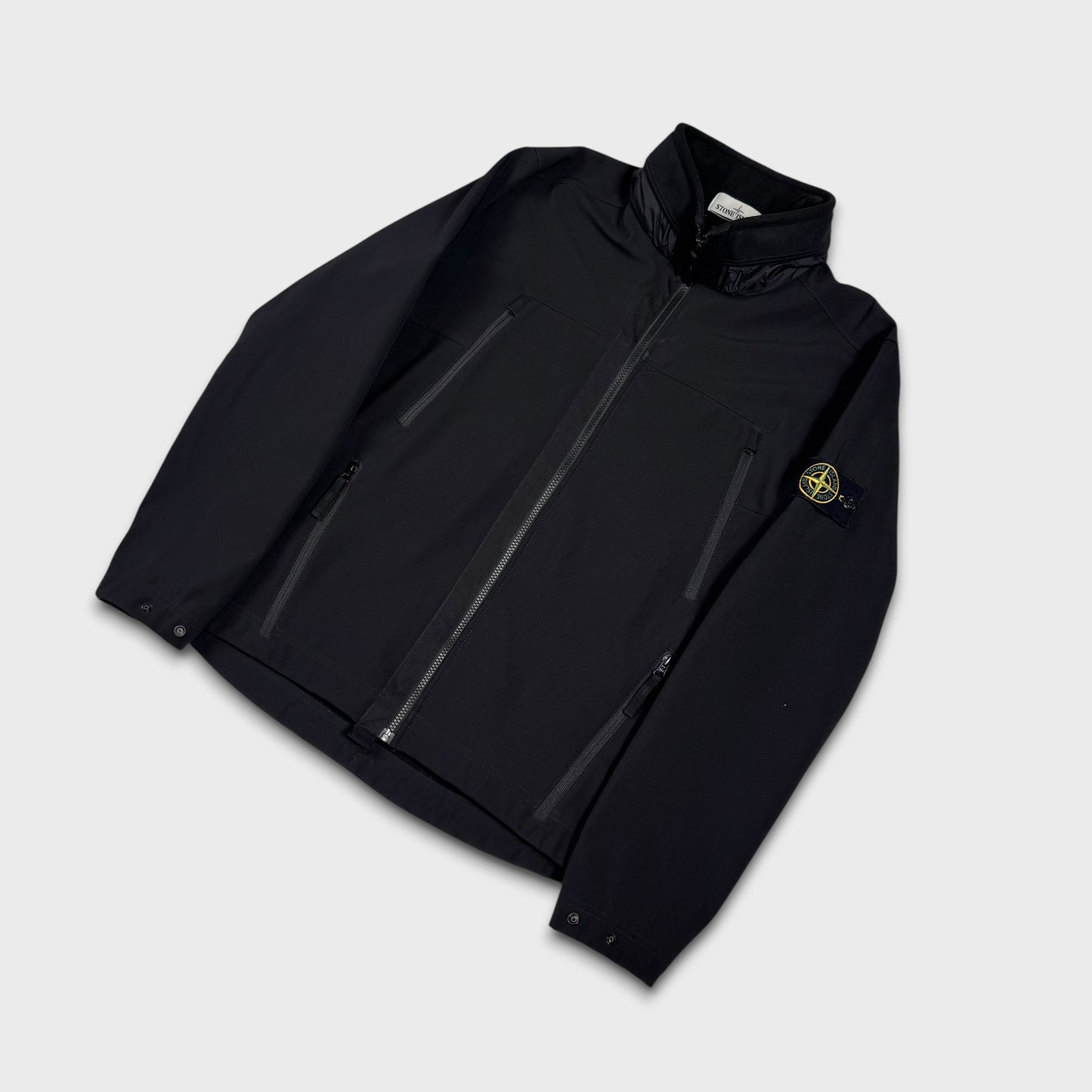 Stone Island Black Soft Shell-R Jacket XL