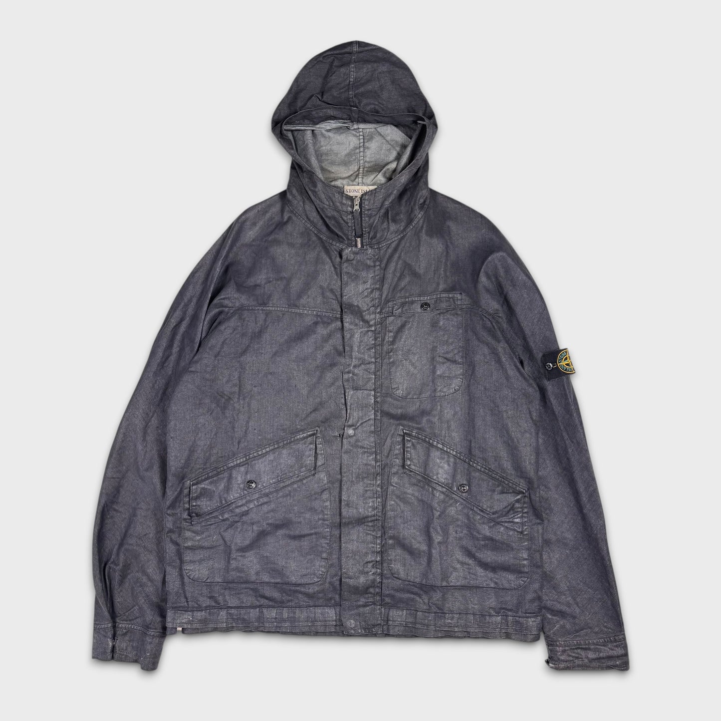 Stone Island SS2003 Cotton Canvas Charcoal Jacket XL