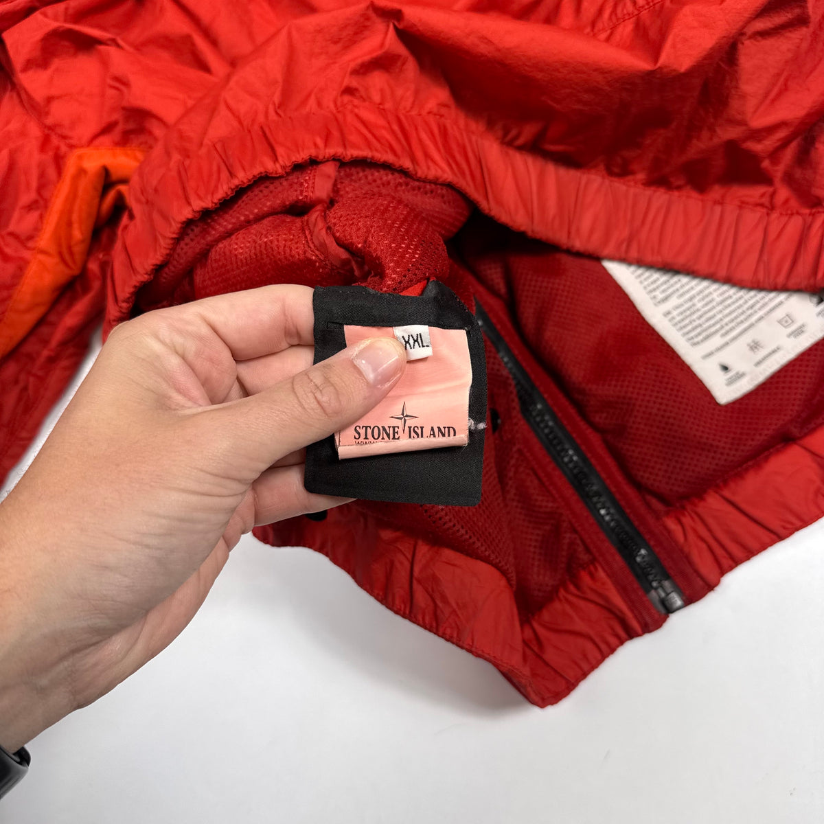 Stone Island Red Membrana-TC Hooded Jacket XXL