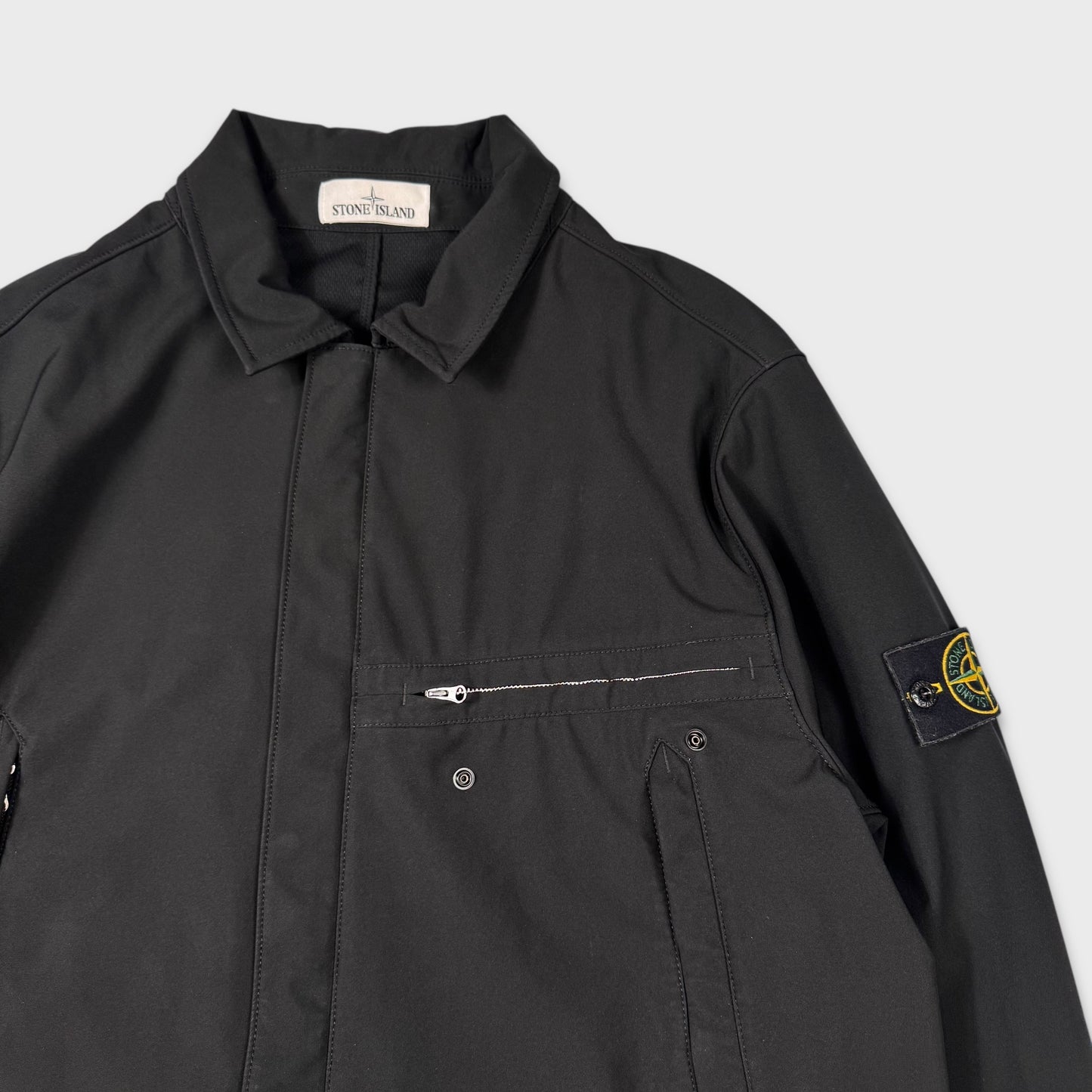 Stone Island Black Light Soft Shell-R Parka Jacket XXL