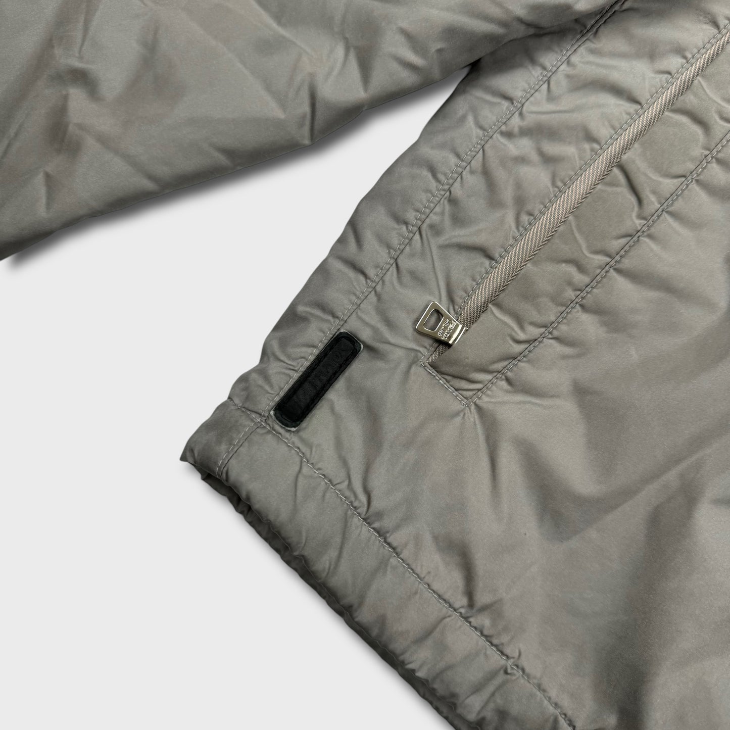 Prada Sport Slate Grey Nylon Padded Jacket M