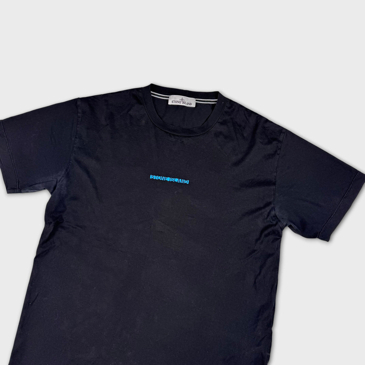 Stone Island Black Graphic T-Shirt L