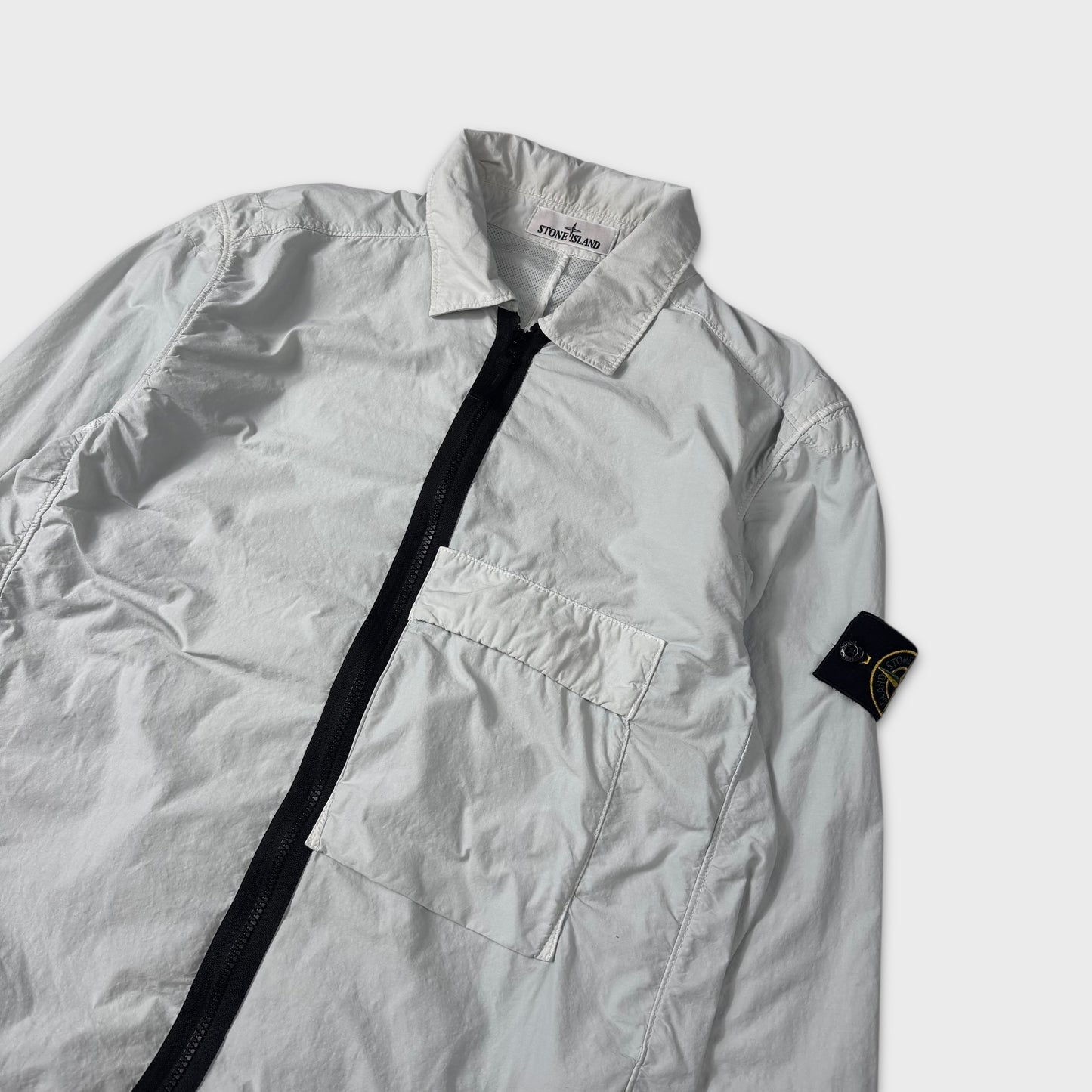 Stone Island Ice Blue Zip Overshirt Jacket M