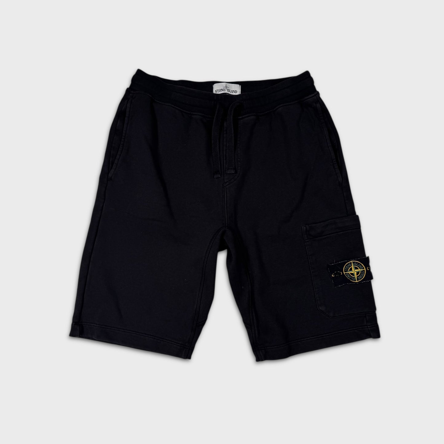 Stone Island Black Cotton Shorts S