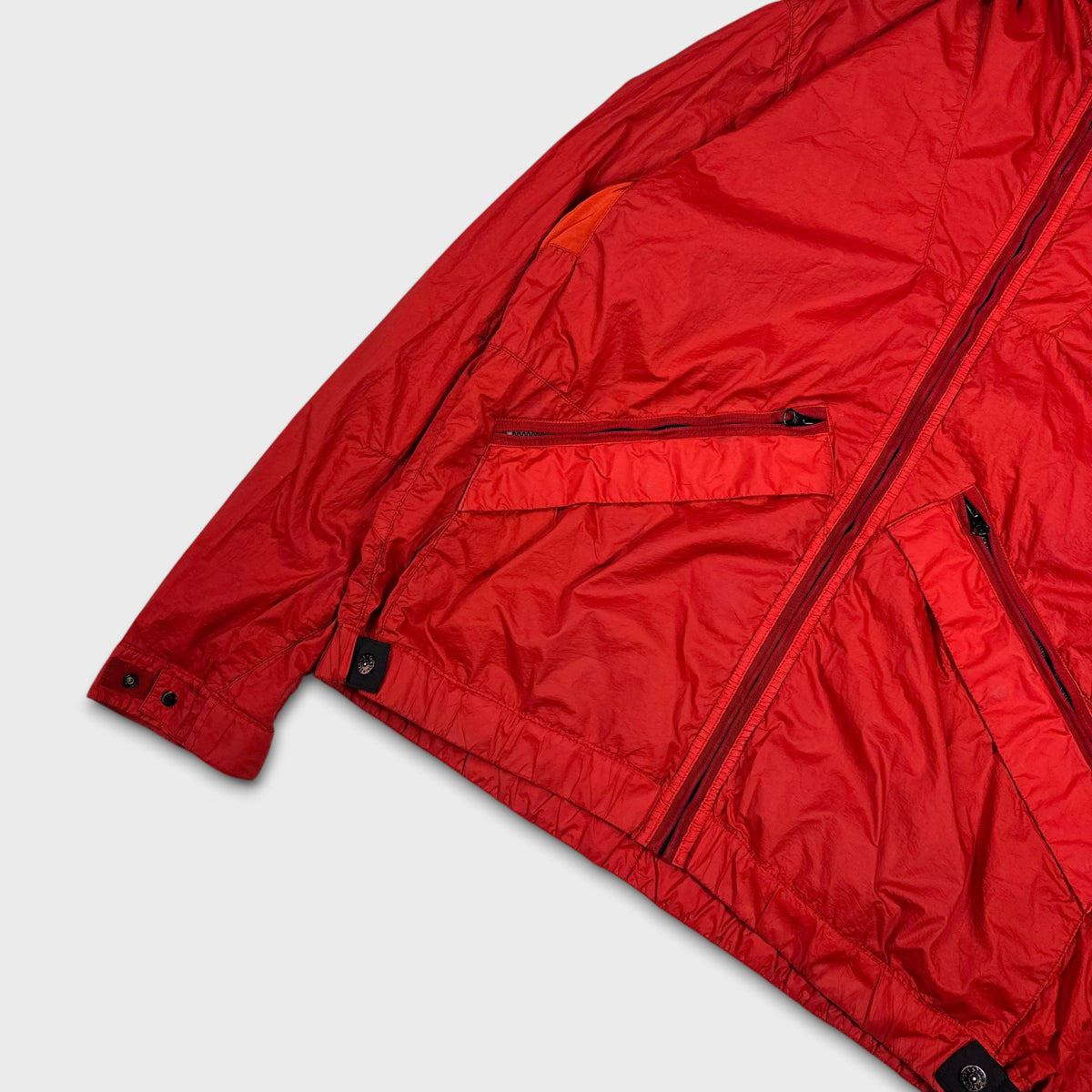 Stone Island Red Membrana-TC Hooded Jacket XXL