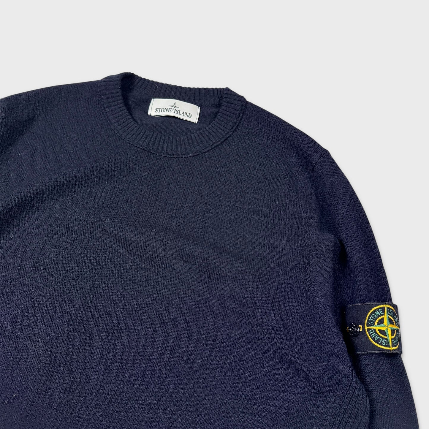 Stone Island Navy Knit Crewneck XL
