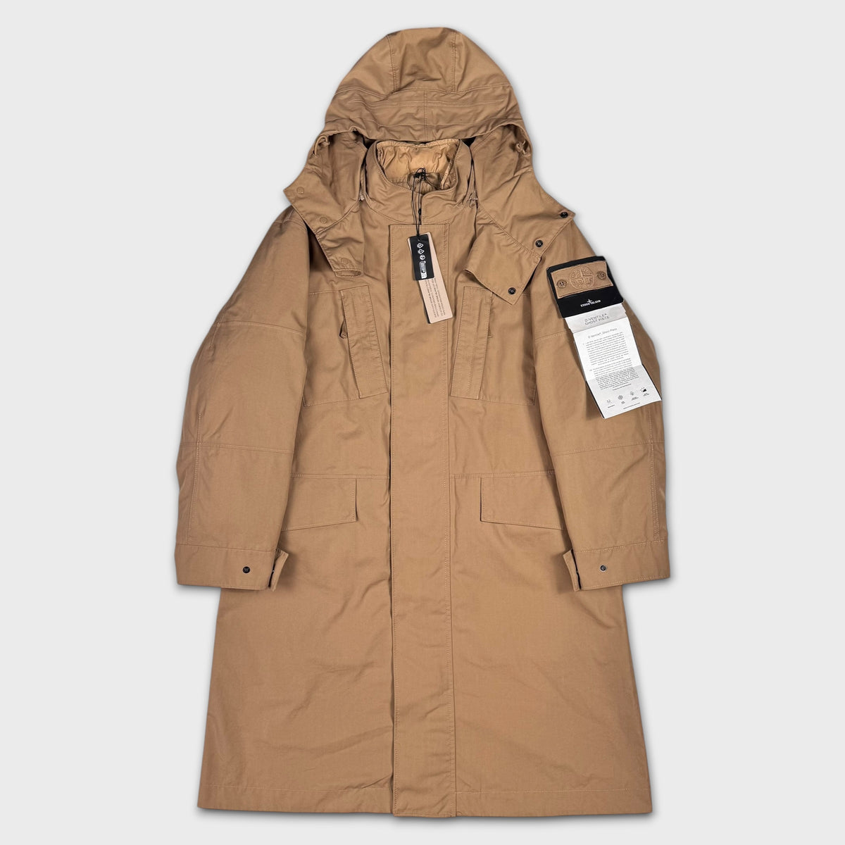 Stone Island 2025 O-Ventile Down Ghost Parka Jacket M