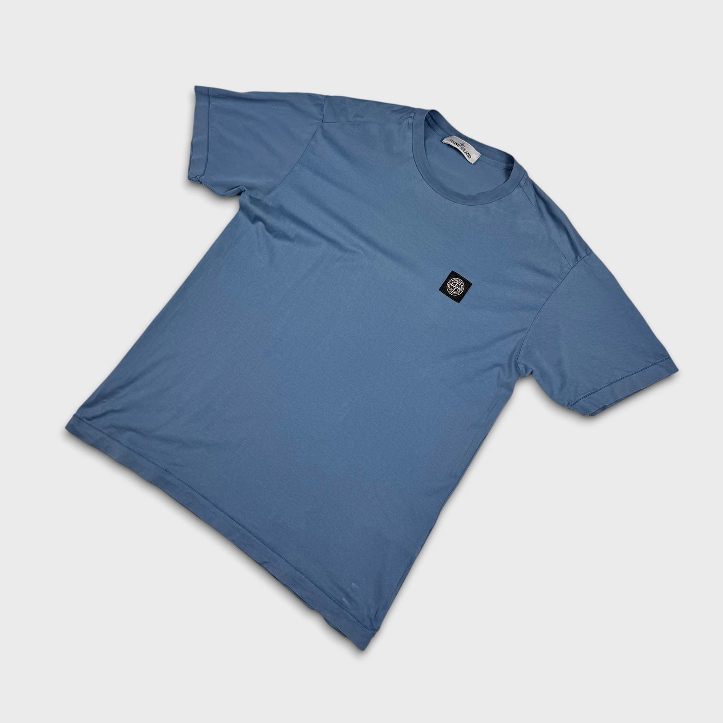 Stone Island Blue Compass Logo T-Shirt L