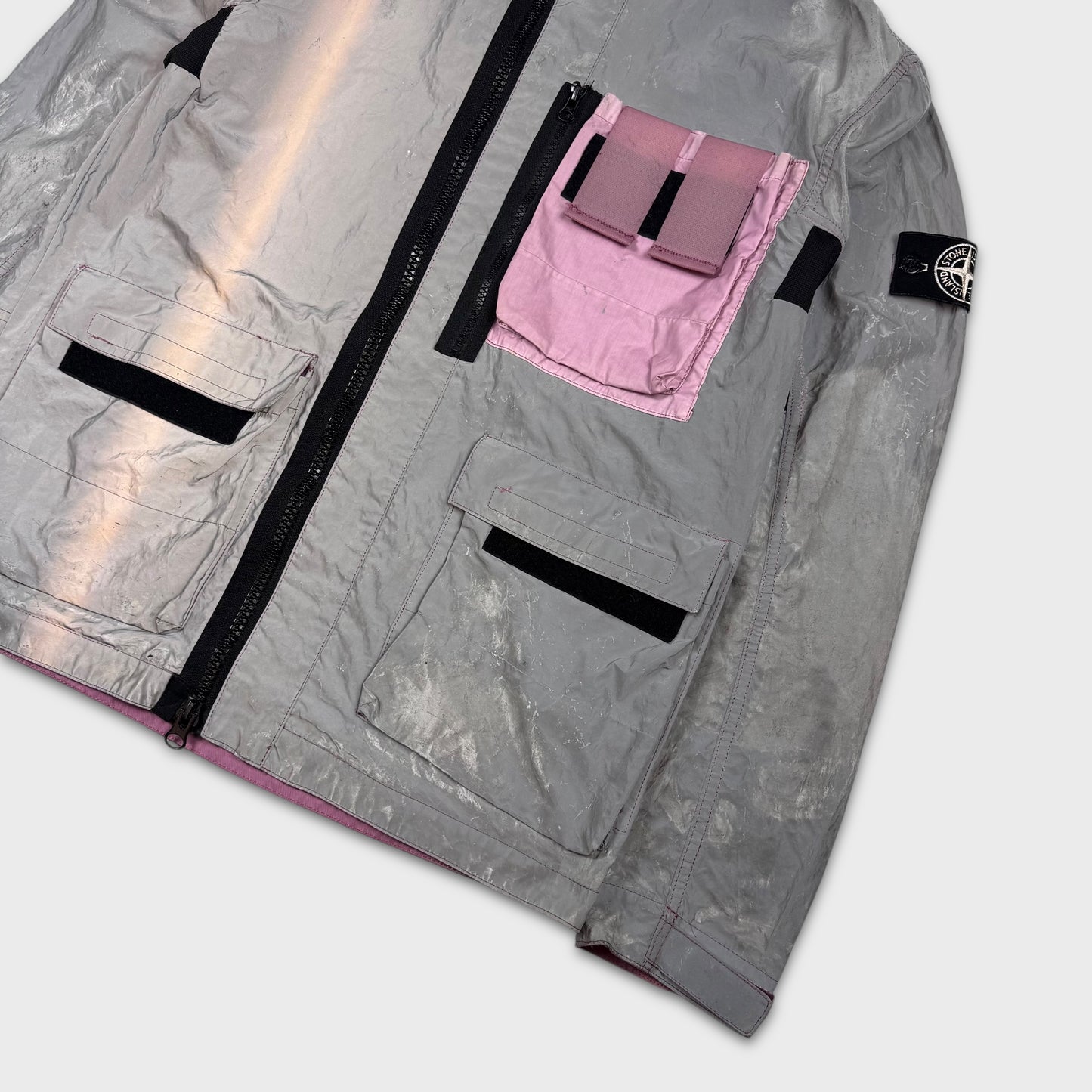 Stone Island Pink Plated Reflective Jacket M