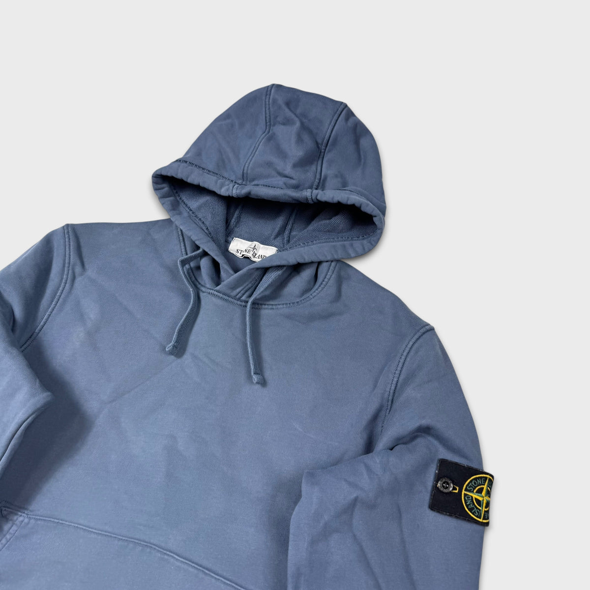 Stone Island Steel Blue Pullover Hoodie M