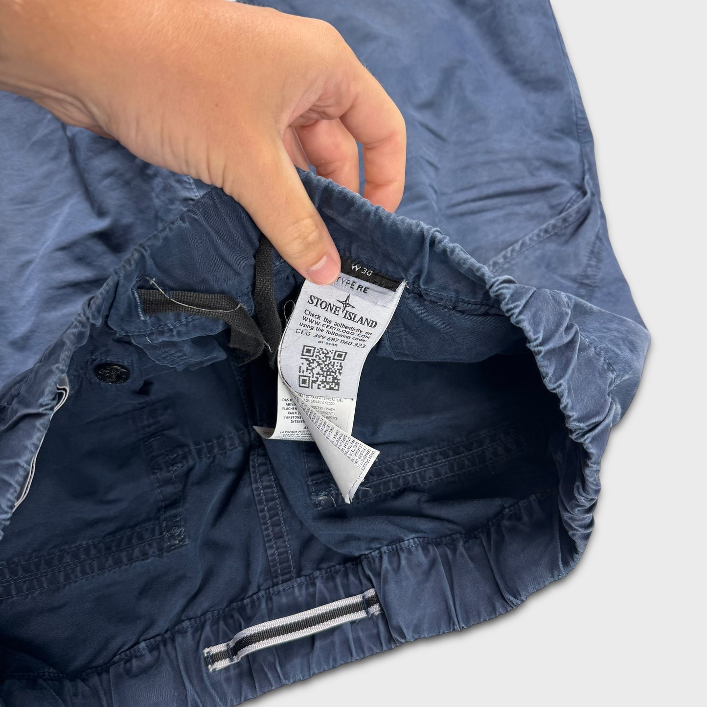 Stone Island Navy Cargo Shorts W30