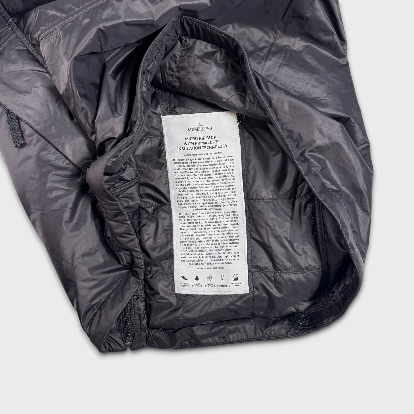 Stone Island MicroRipstop Primaloft Insulation Technology Jacket S