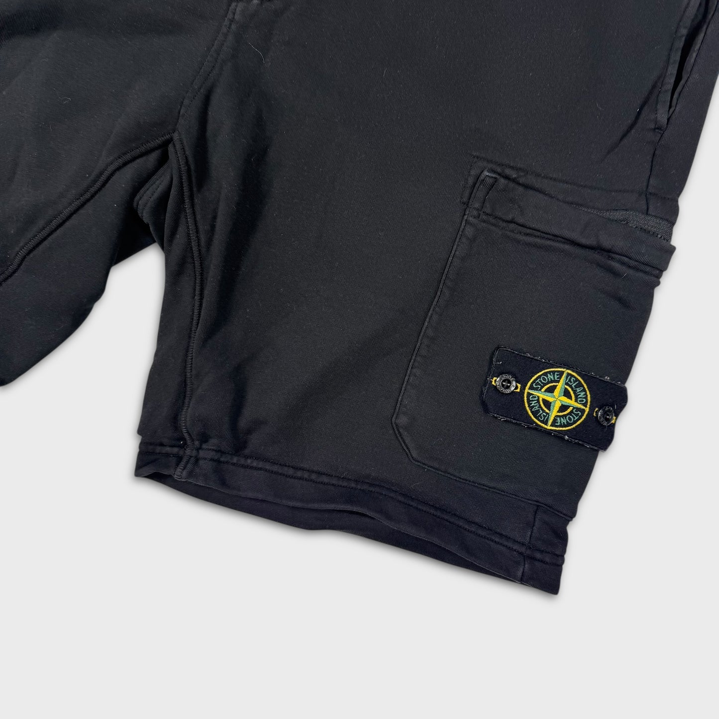 Stone Island Black Cotton Shorts XXL