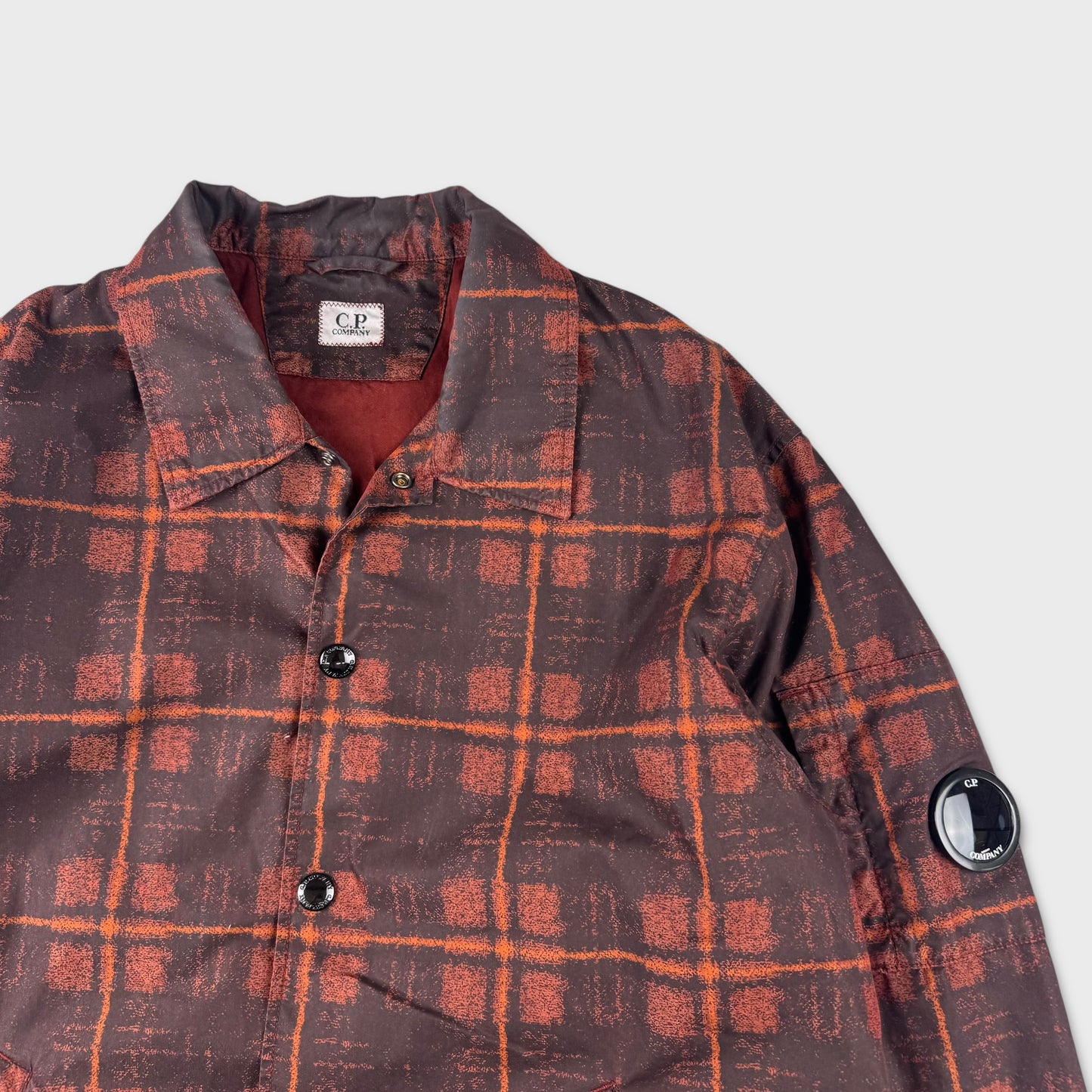 CP Company Lens Check ‘Chrome’ Overshirt Jacket L