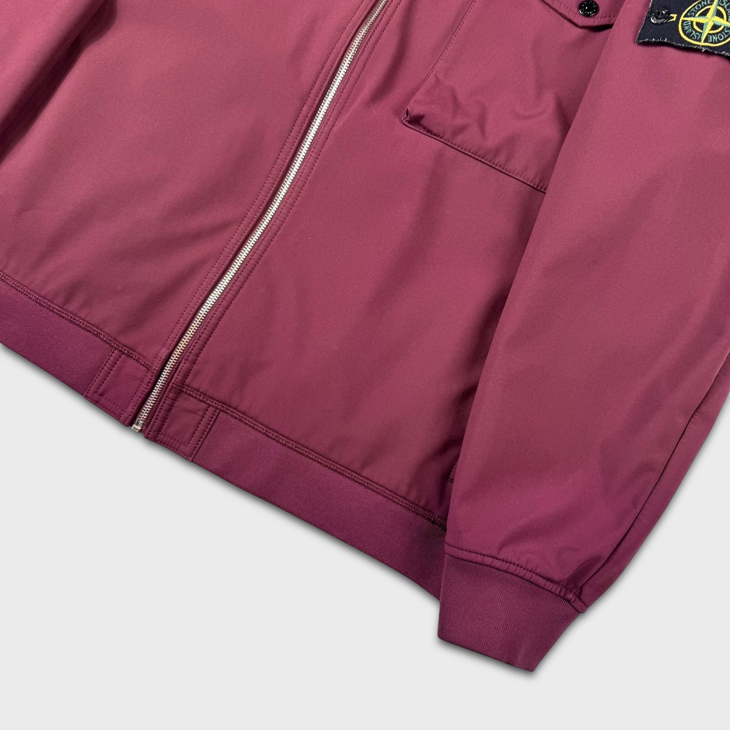 Stone Island Burgundy Soft Shell-R Jacket 3XL