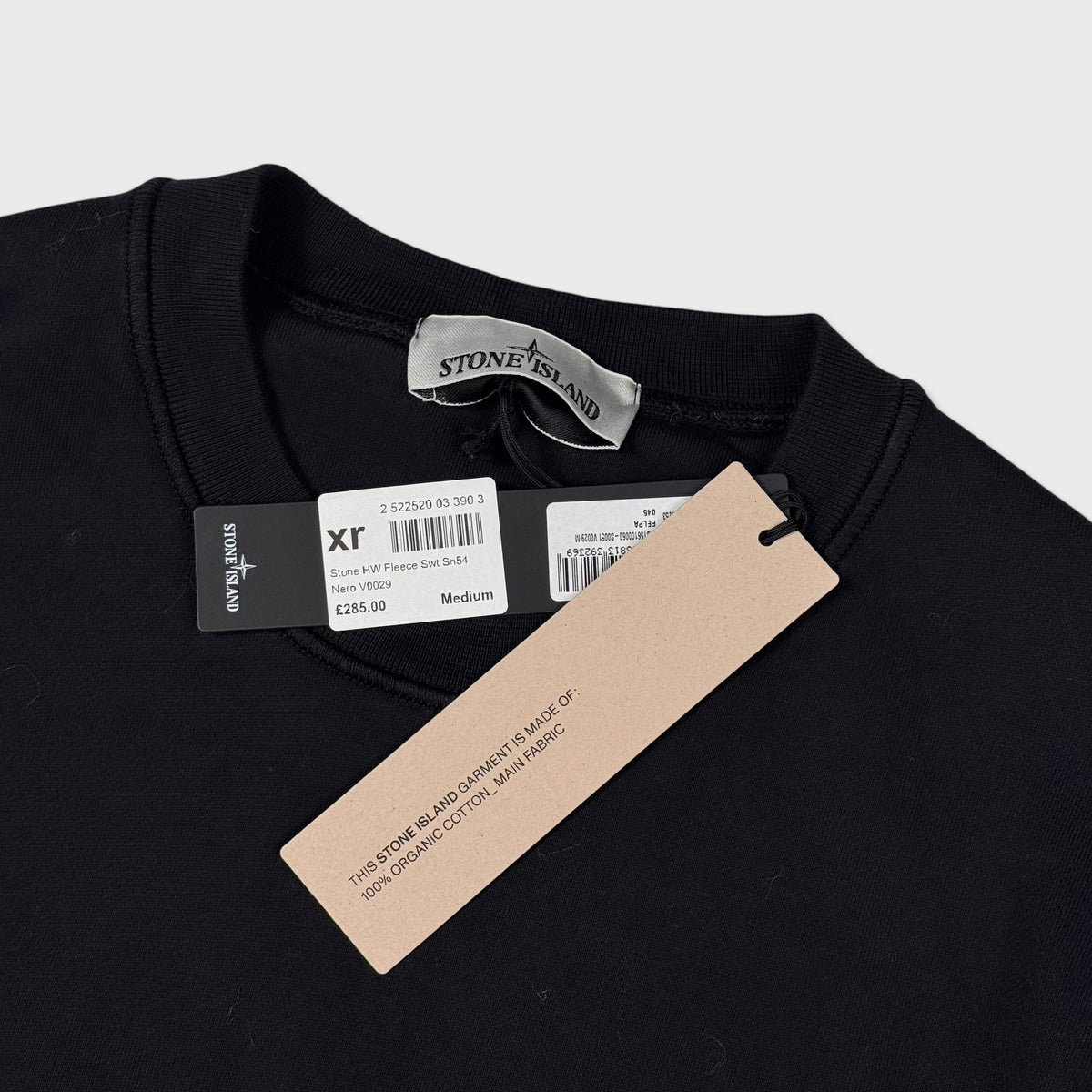 Stone Island Black Crewneck Sweatshirt NEW M