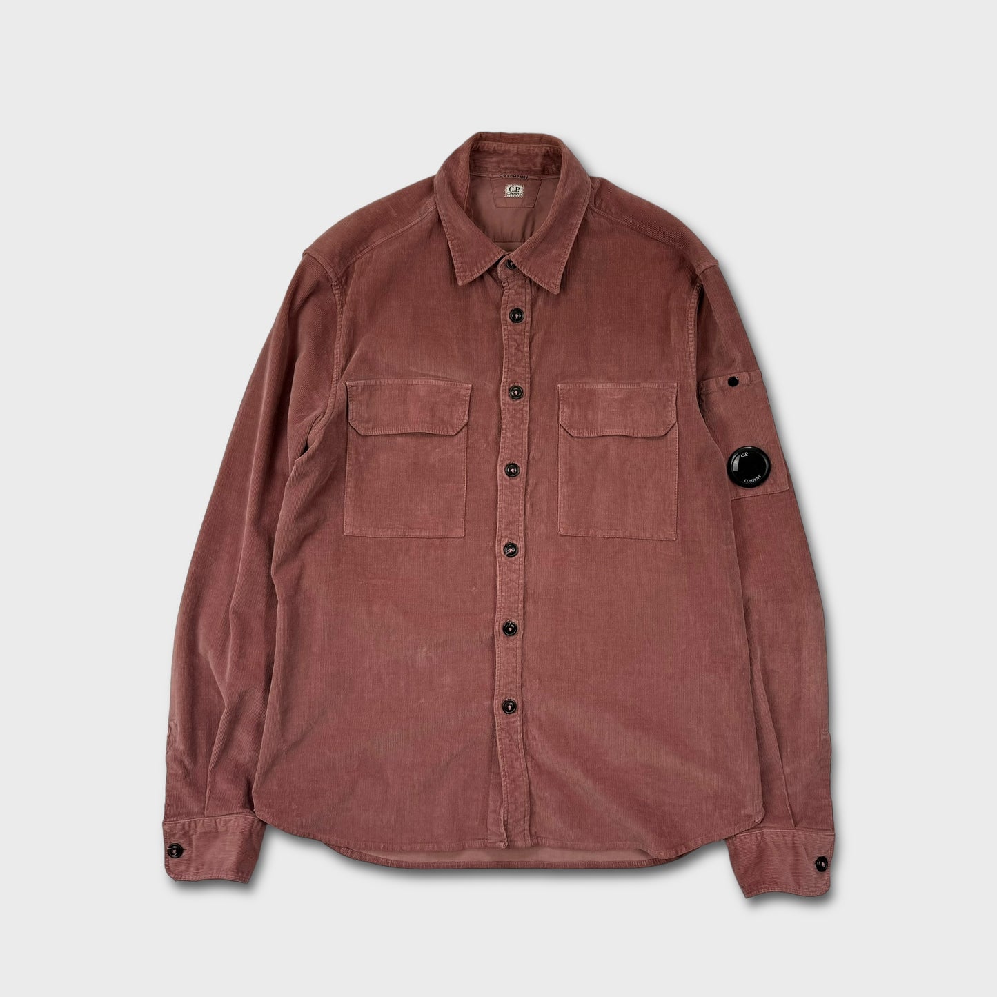 CP Company Pink Cotton Corduroy Overshirt M