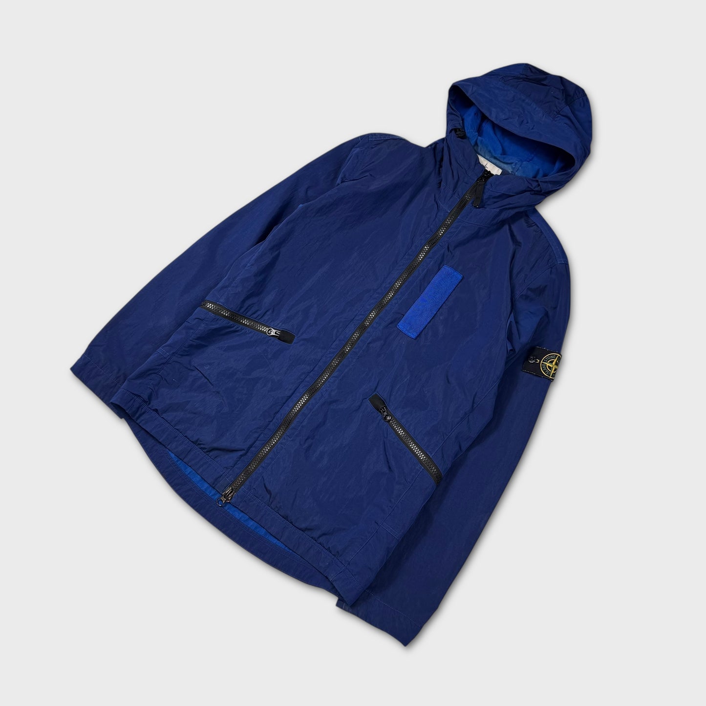 Stone Island Royal Blue Nylon Metal Flock Jacket M