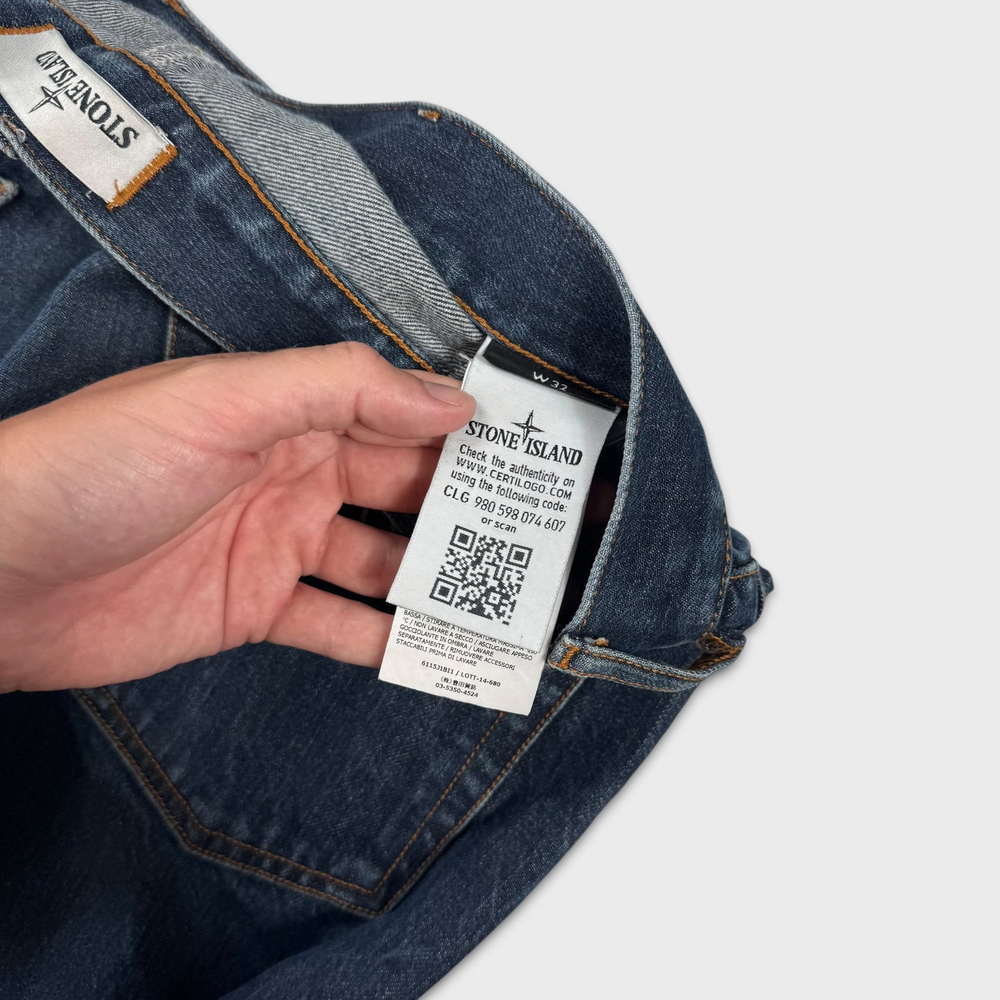 Stone Island Dark Blue Denim Jeans W32