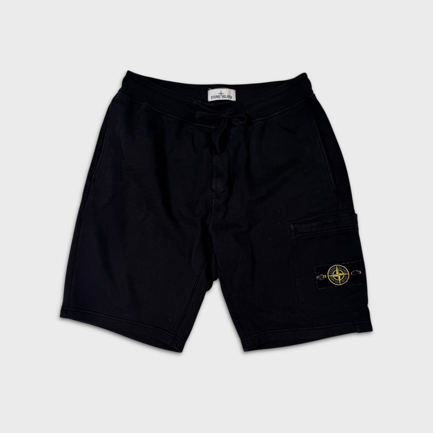 Stone Island Black Cotton Shorts M