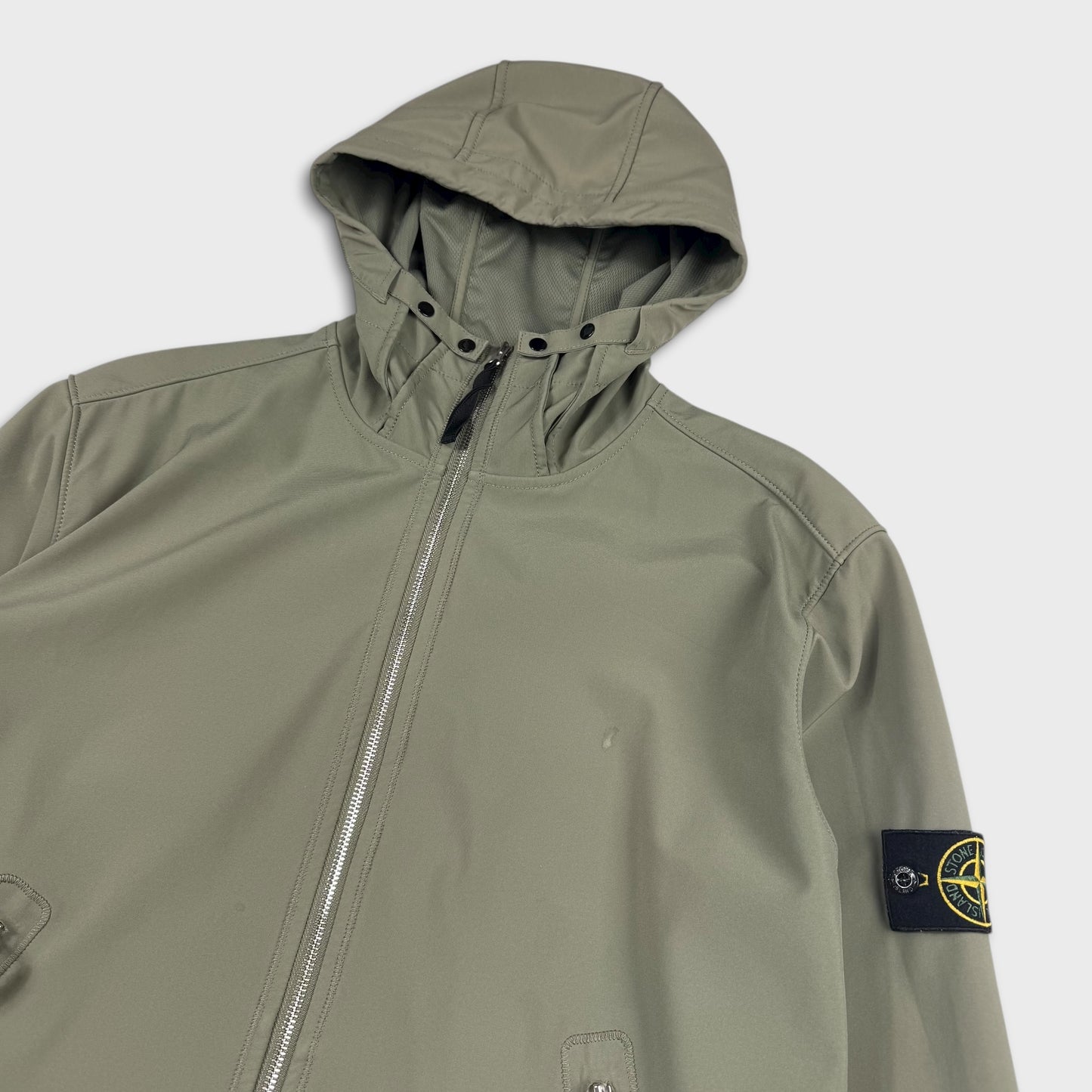 Stone Island Olive Light Soft Shell-R Jacket XXL