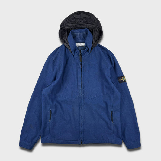 Stone Island Blue Wool Soft Shell Jacket XL