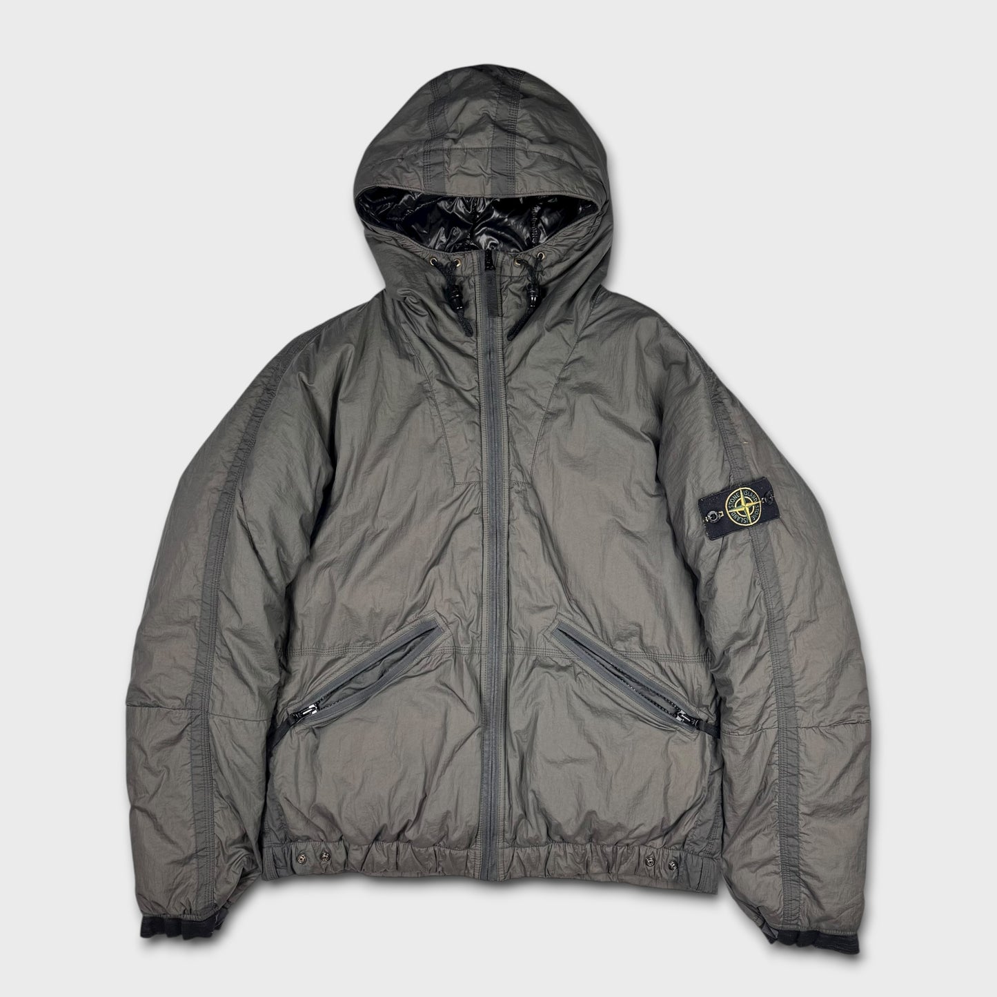Stone Island Grey 2008 Goose Down Puffer Jacket L