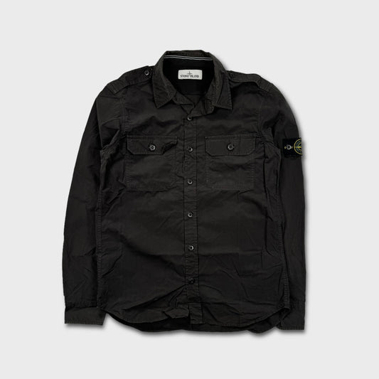 Stone Island Black Button Overshirt M