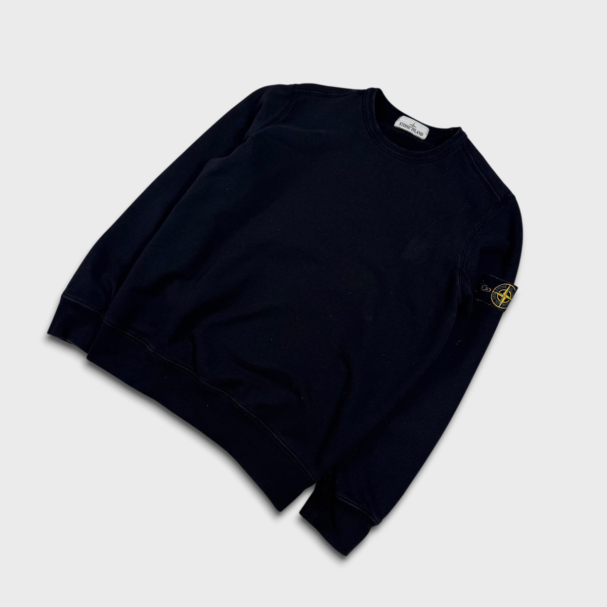 Stone Island Black Crewneck Sweatshirt L