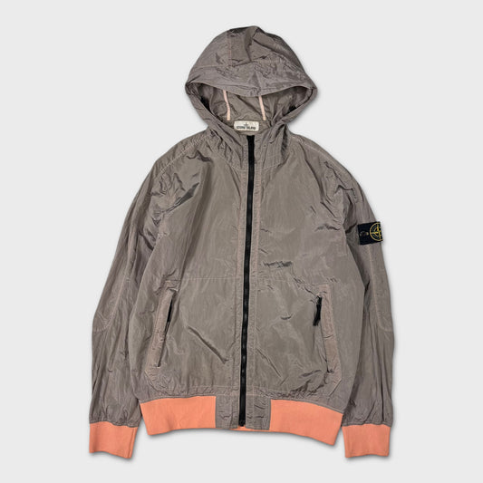 Stone Island Peach / Silver Nylon Metal Watro Jacket L