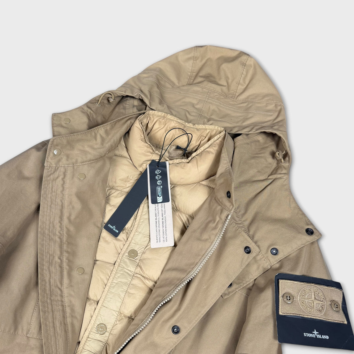 Stone Island 2025 O-Ventile Down Ghost Parka Jacket M