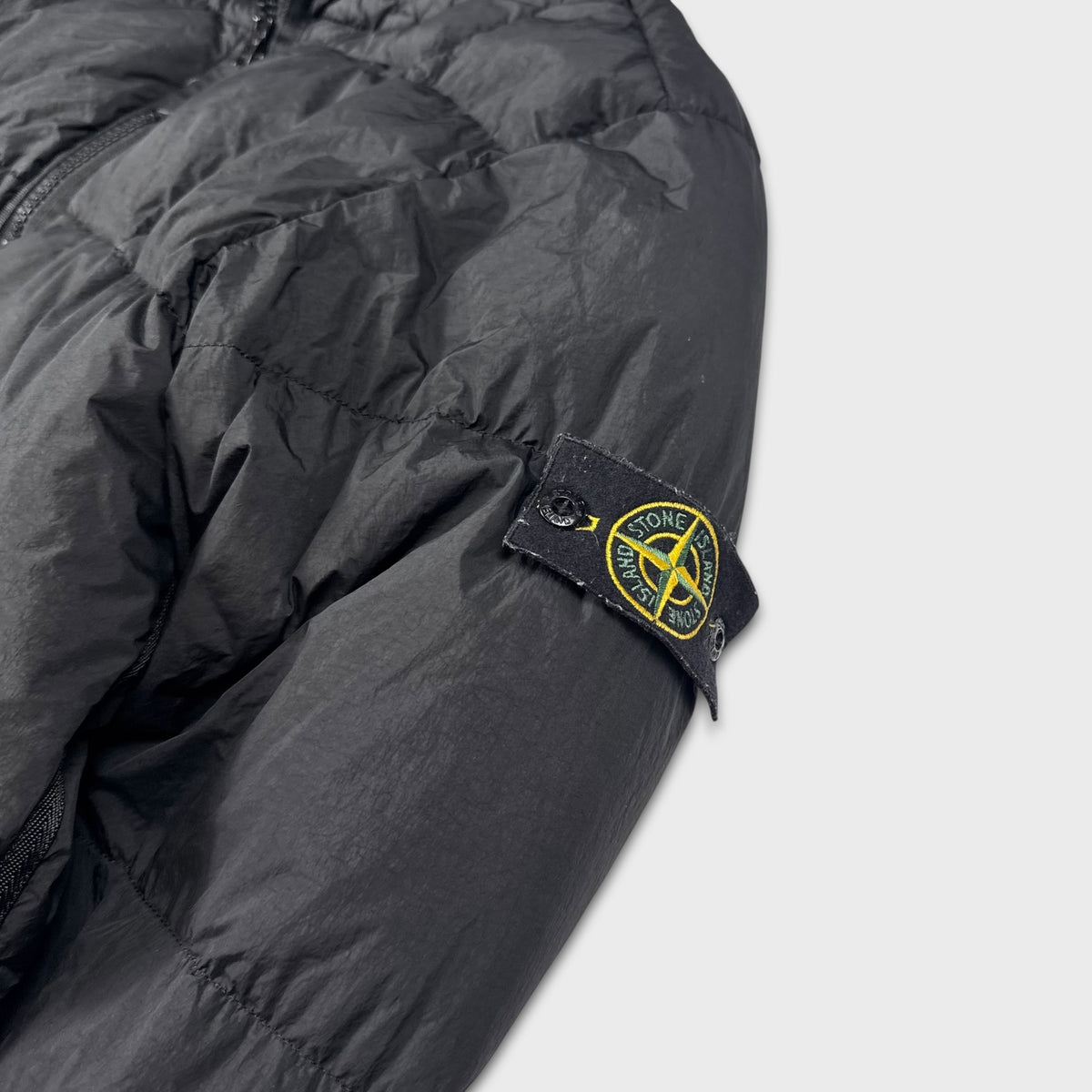 Stone Island Black Crinkle Reps NY Down Puffer Jacket XL