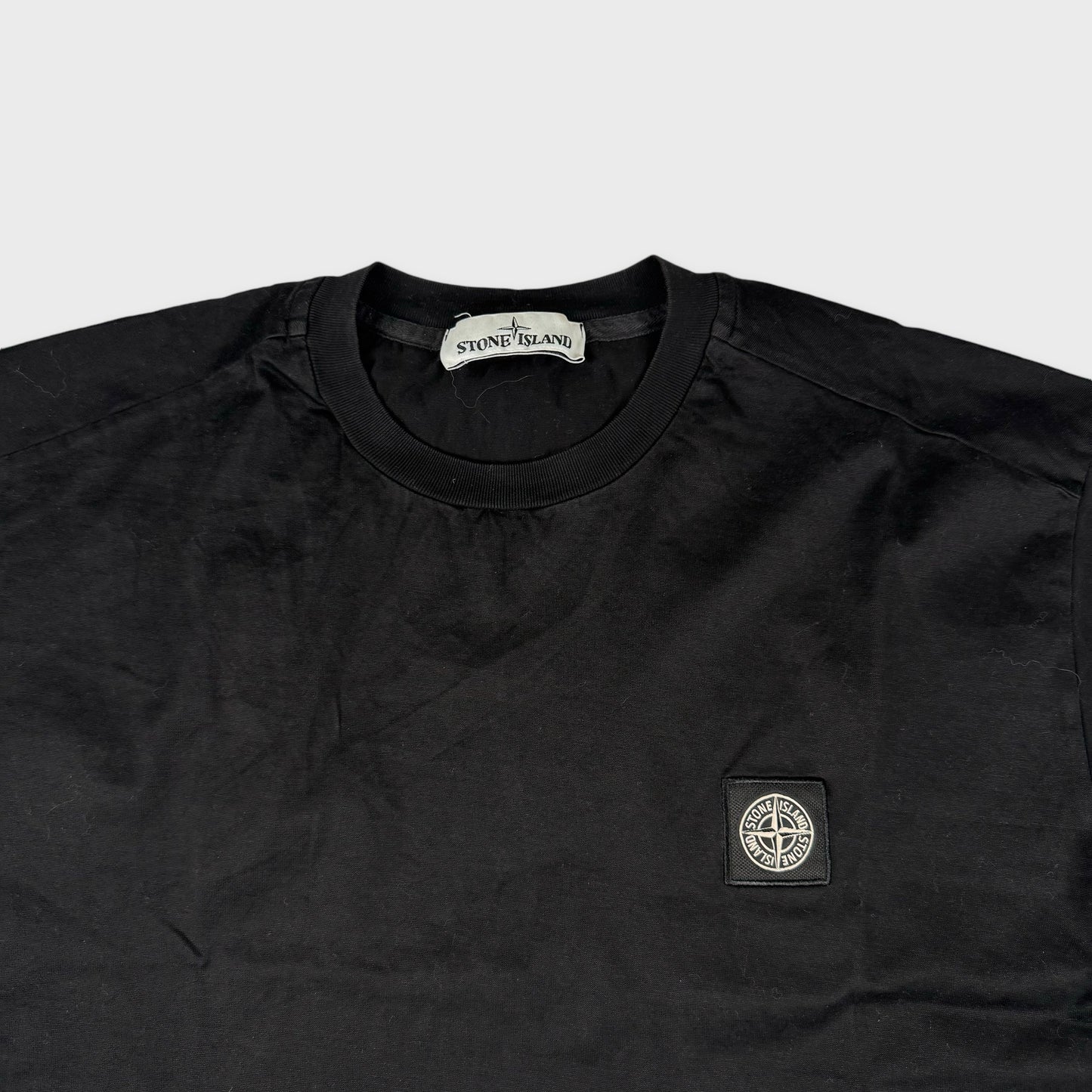 Stone Island Black Compass Logo T-Shirt L