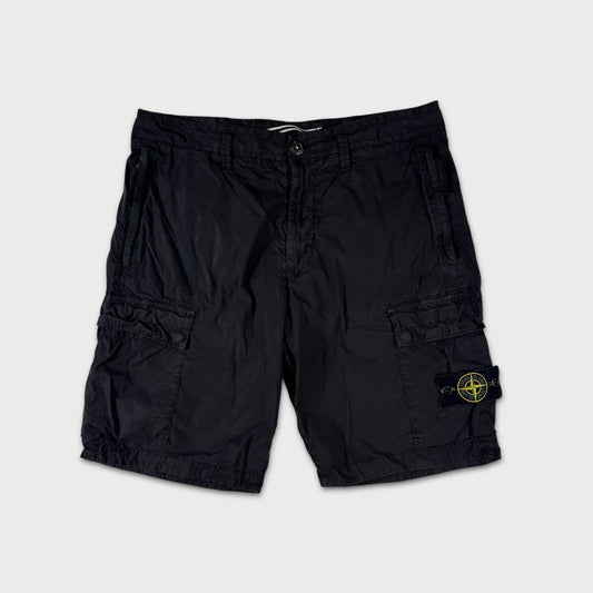 Stone Island Black Tela Cargo Shorts W32