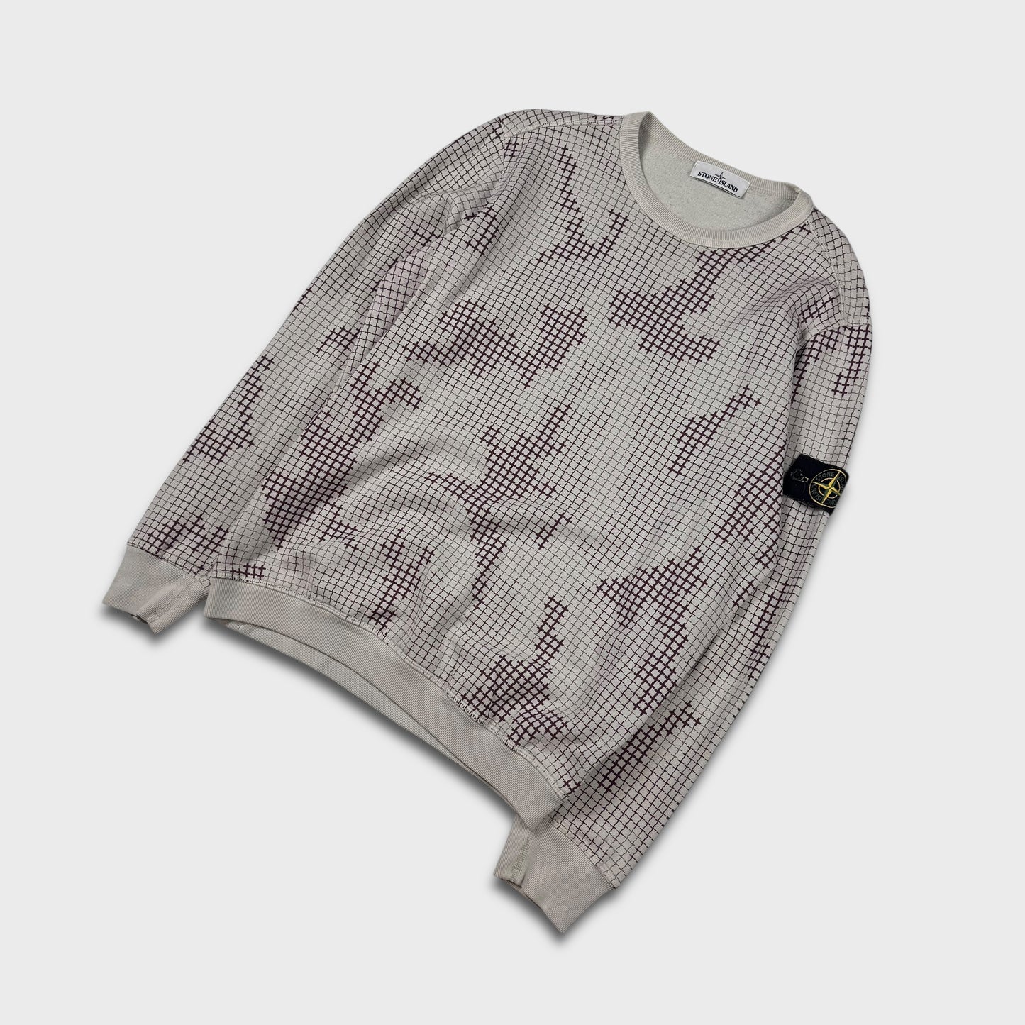 Stone Island Grid Camo Crewneck M