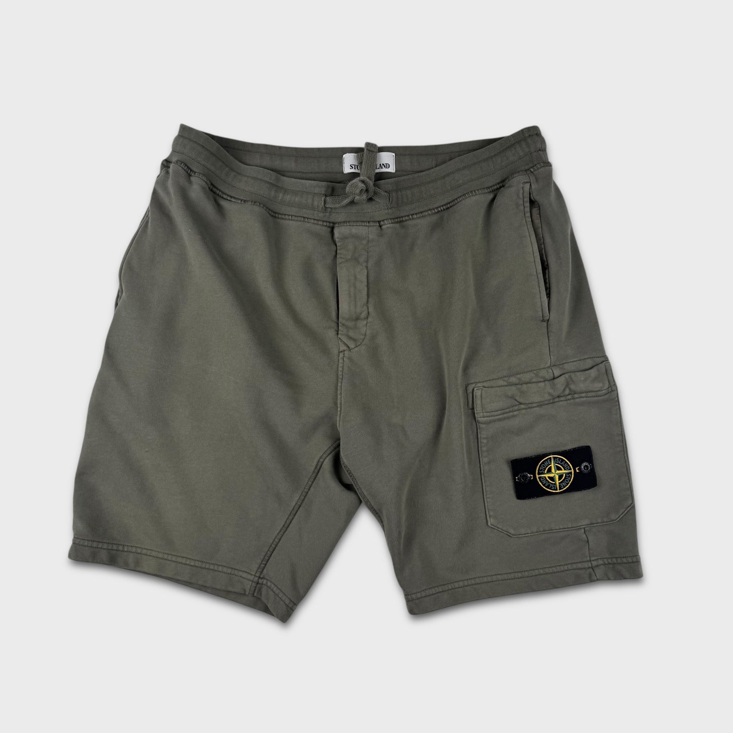 Stone Island Olive Cotton Shorts XL