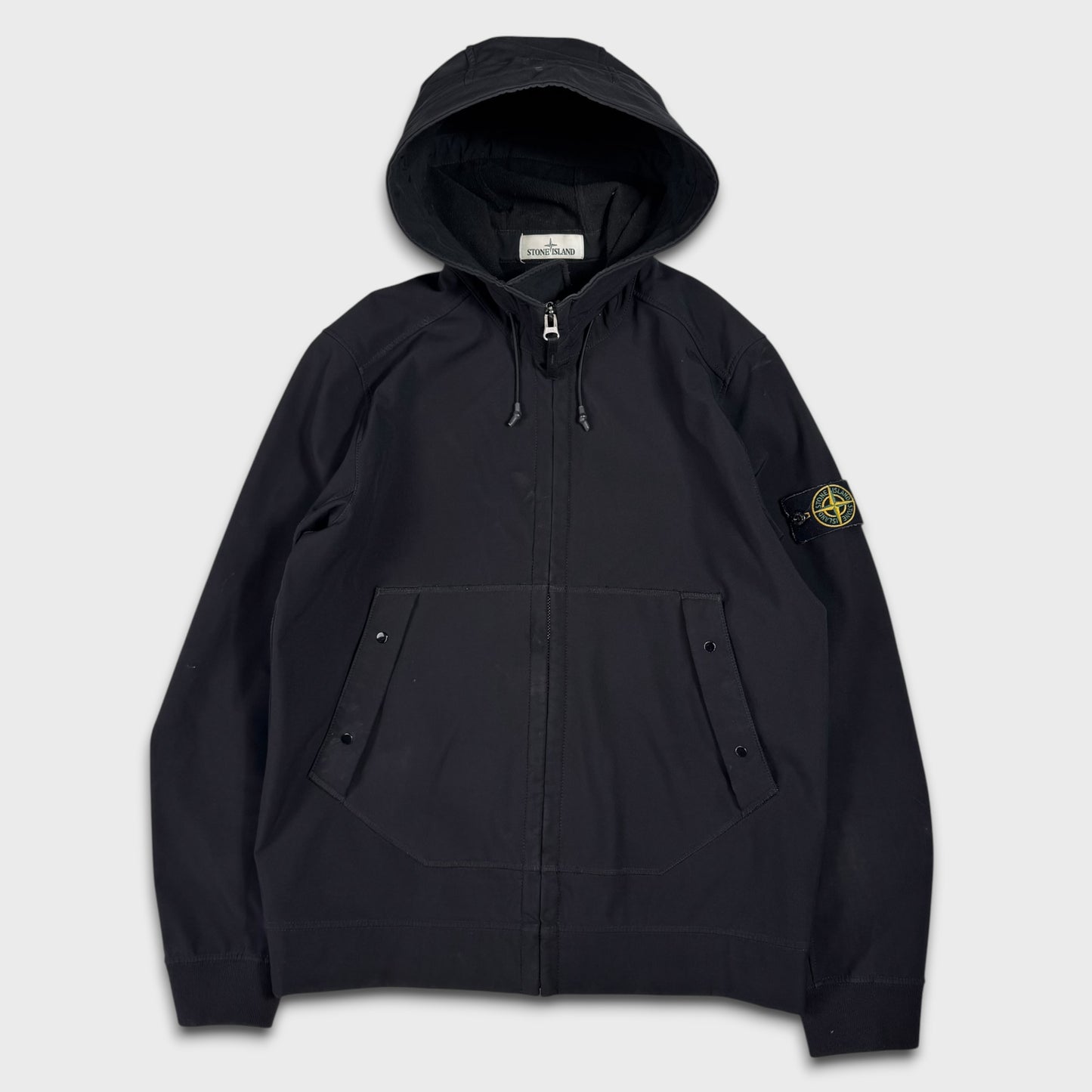 Stone Island Black Soft Shell-R Jacket L