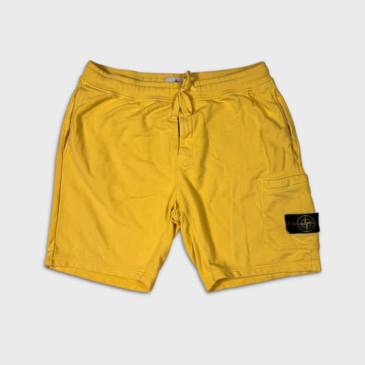 Stone Island Yellow Cotton Shorts XXL