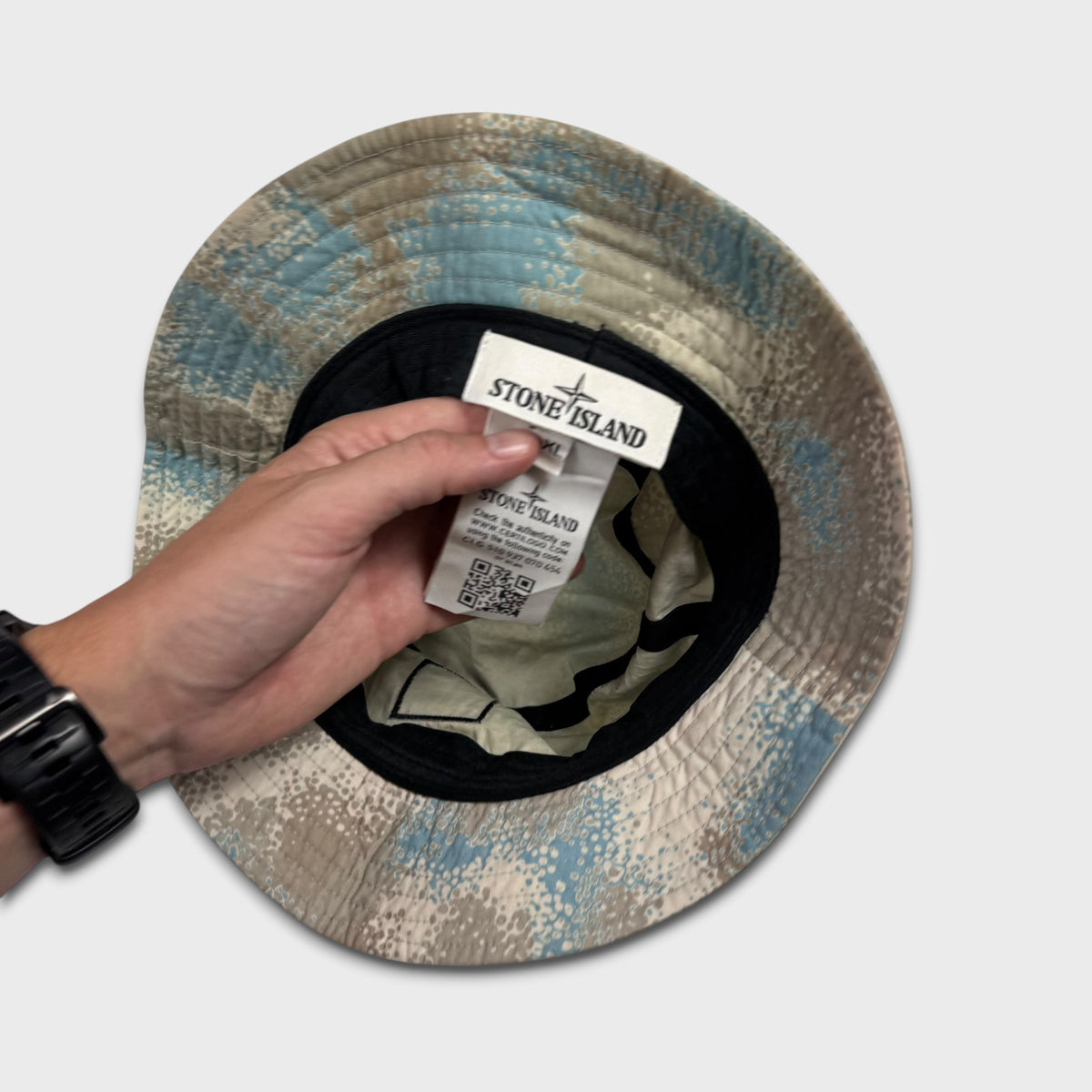 Stone Island Devore Camo Bucket Hat XL