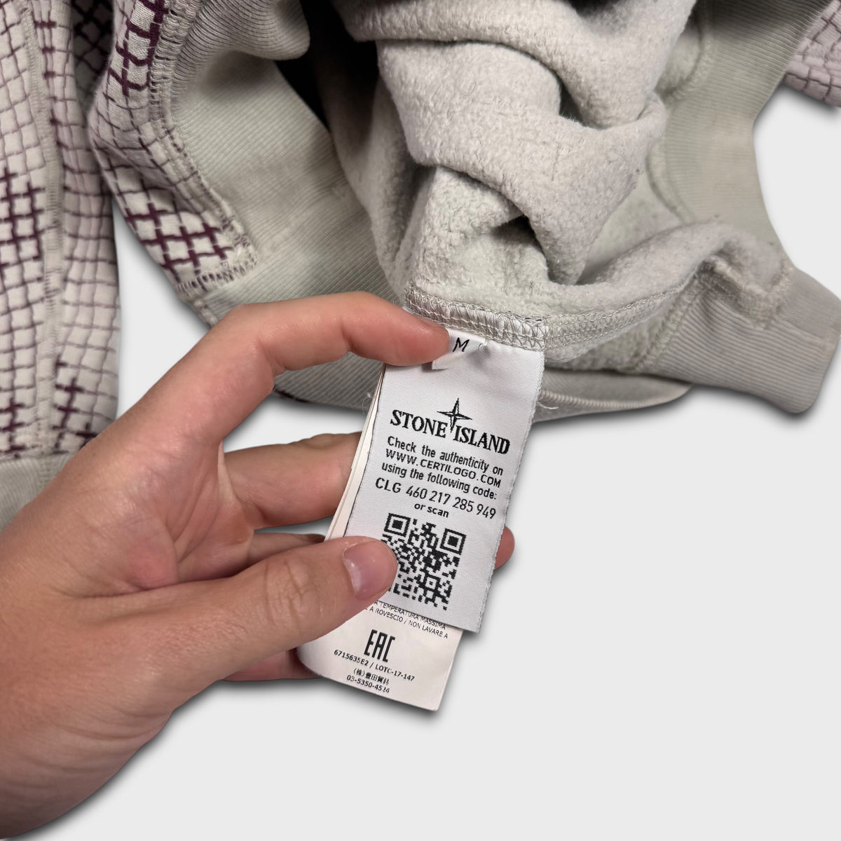 Stone Island Grid Camo Crewneck M