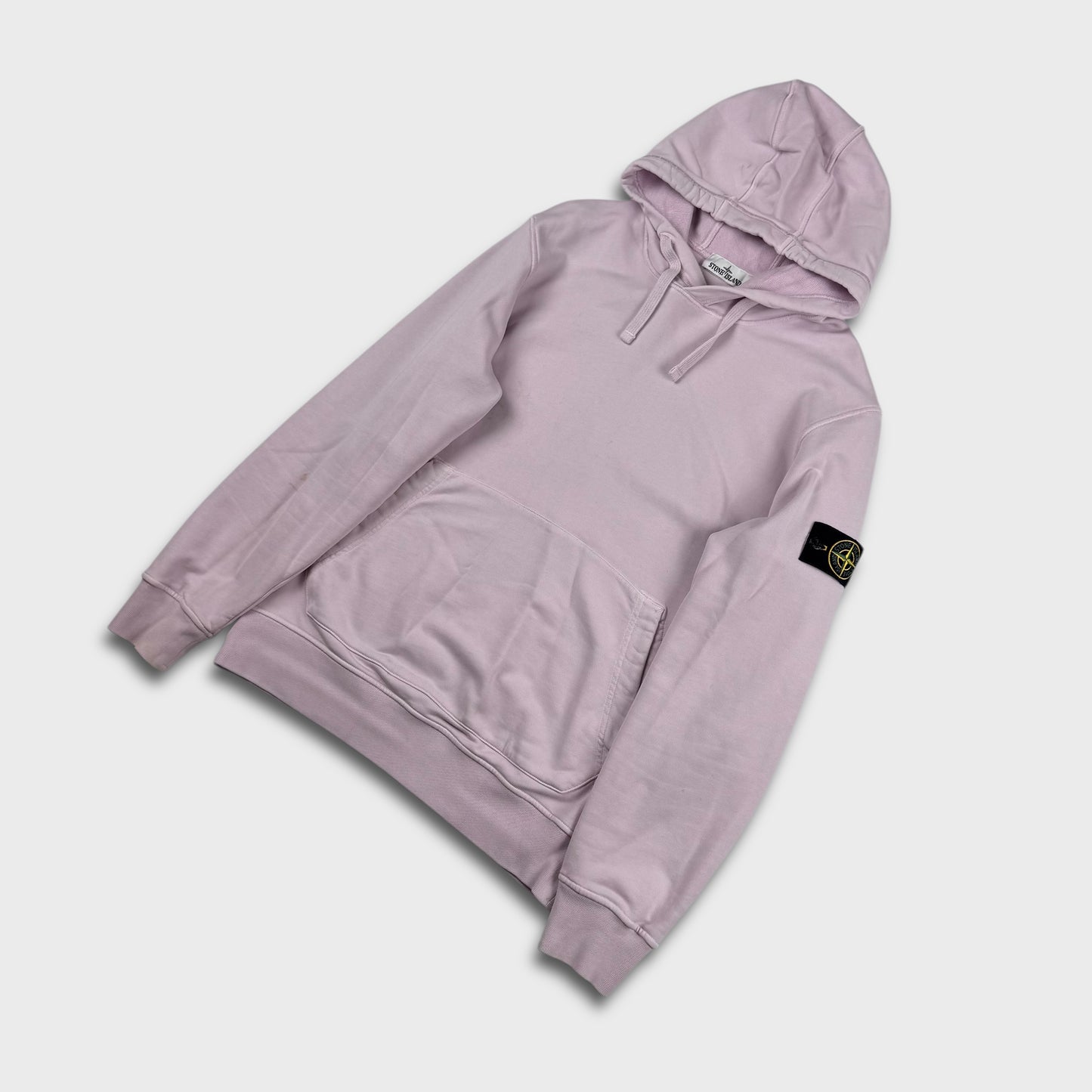 Stone Island Pale Pink Pullover Hoodie L