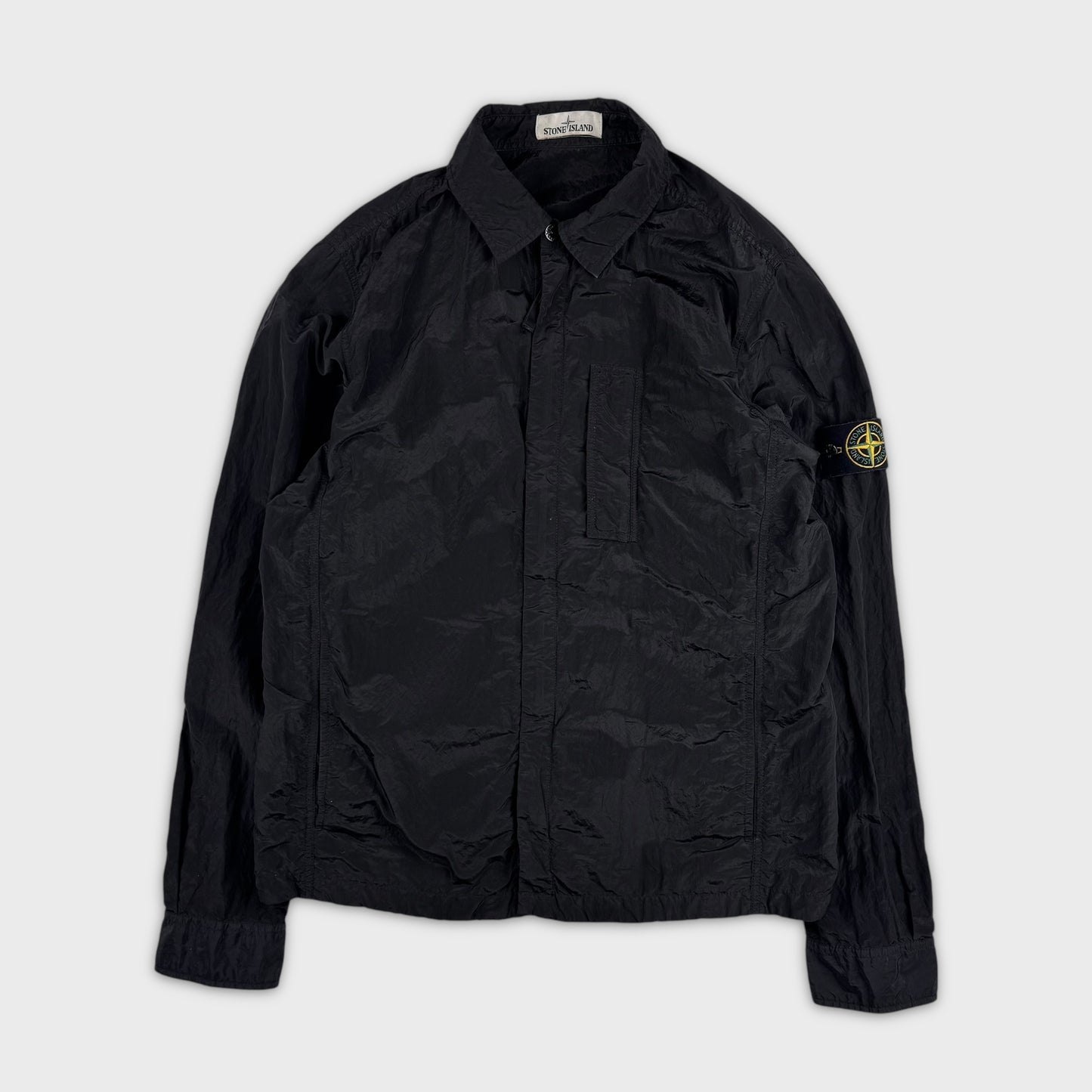 Stone Island Black Nylon Metal Overshirt L